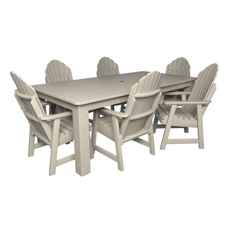 Highwood Usa Hamilton 7pc Rectangular Outdoor Patio Furniture Dining Set 84 x 42 AD-ST7HM1CO5AA-WAE
